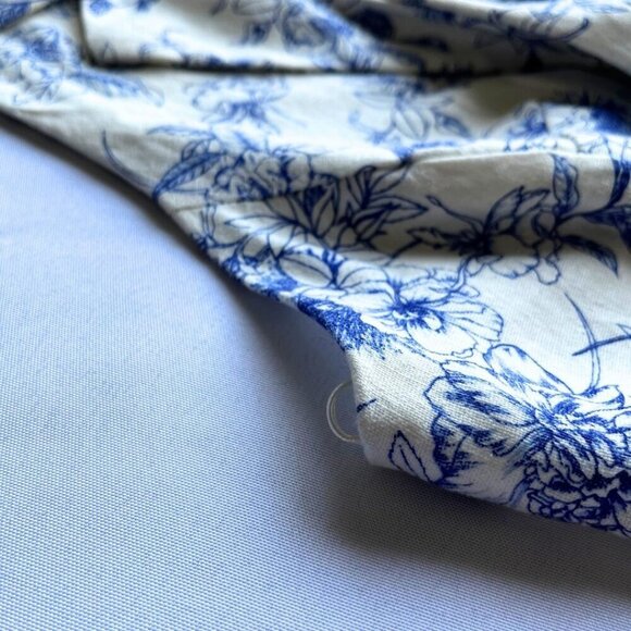 NWT JASON WU WHITE BLUE FLORAL LINEN BLEND HALTER BLAZER TOP WA50348-101-6PA - 2 - Picture 10 of 12